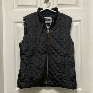 CAVALINI Petite Collection Quilted Blacked Tailored Vest Size PXL